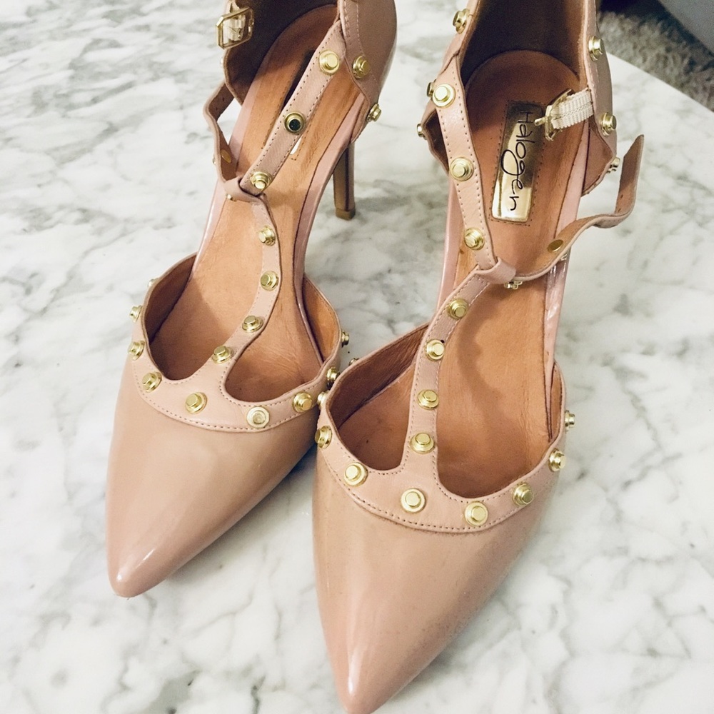 Halogen Blush studded heels